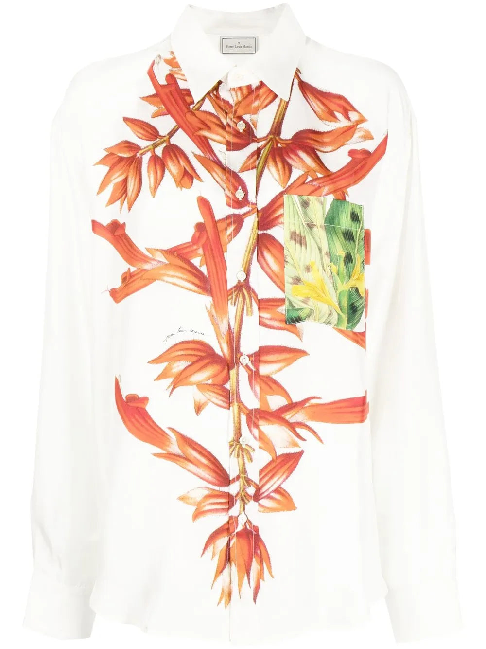 Floral-Print Silk Shirt