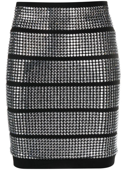 Crystal-Embellished Mini Skirt