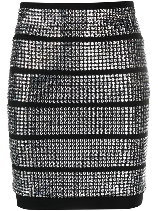 Crystal-Embellished Mini Skirt