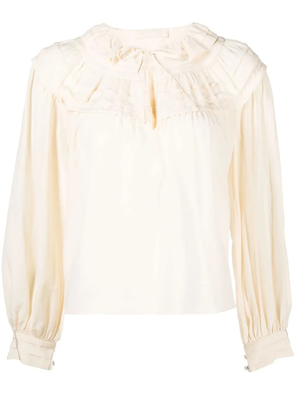 Aria Ruffled Silk Blouse