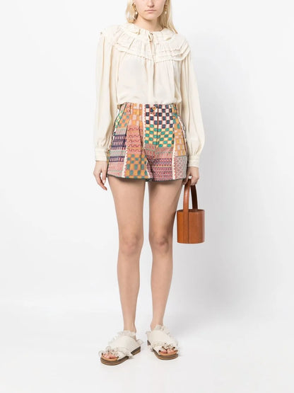 Aria Ruffled Silk Blouse