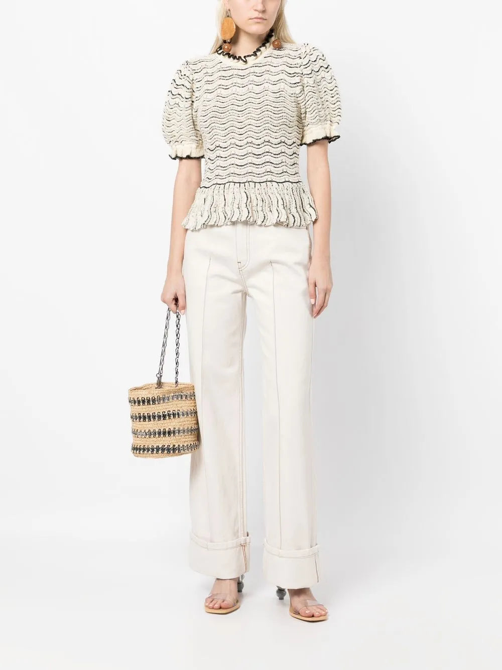 Logo-Patch Wide-Leg Jeans