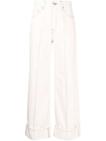 Logo-Patch Wide-Leg Jeans