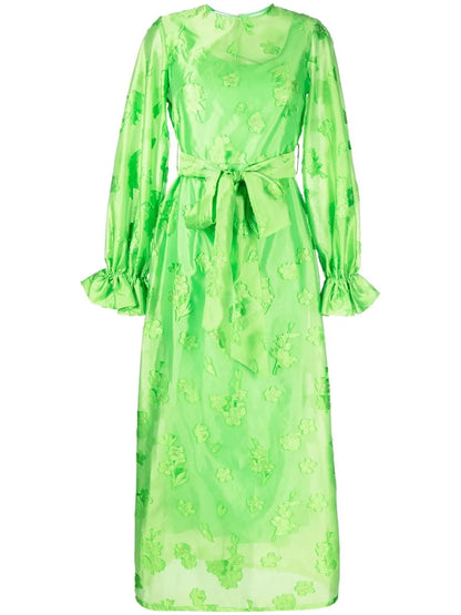Lena Floral-Embroidered Maxi Dress