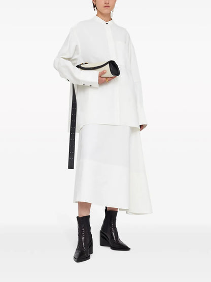 Drop-Shoulder Linen Shirt