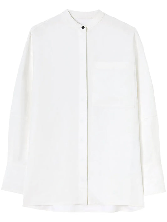 Drop-Shoulder Linen Shirt