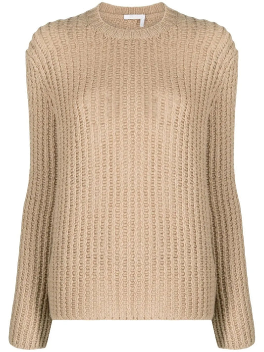 Crew-Neck Waffle-Knit Jumper