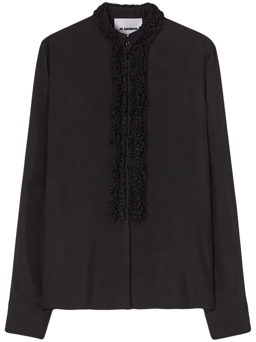 Ruffle-Trim Long-Sleeved Shirt
