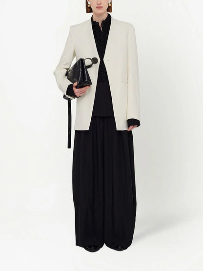 Ruffle-Trim Long-Sleeved Shirt