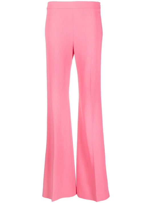 Pressed-Crease Flared Trousers