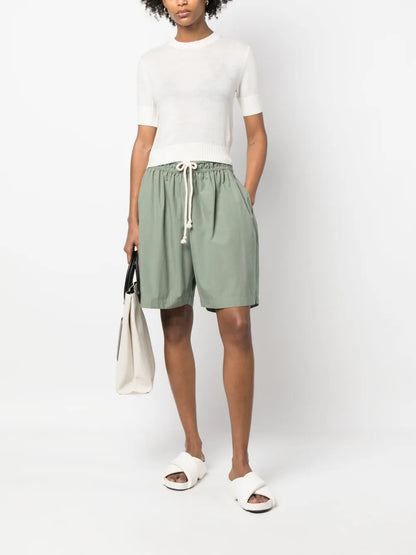 Short-Sleeves Wool Top