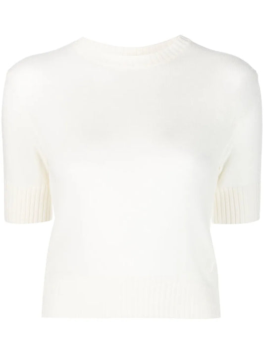 Short-Sleeves Wool Top