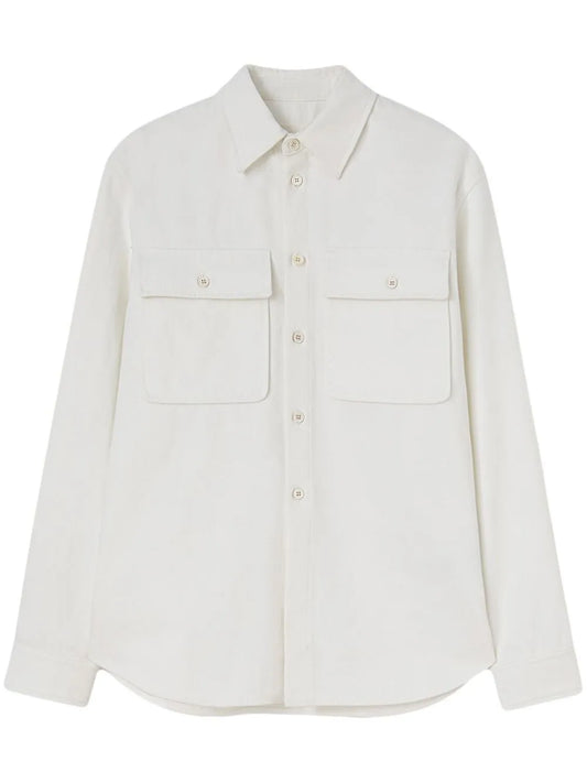 Classic-Collar Cotton Shirt