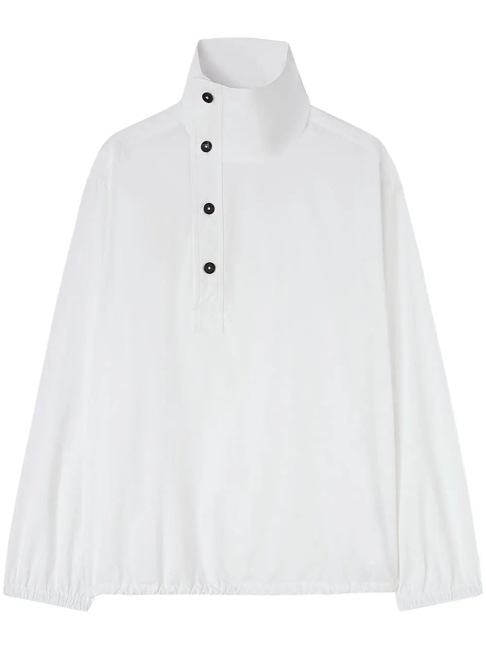Funnel-Neck Asymmetric Blouse