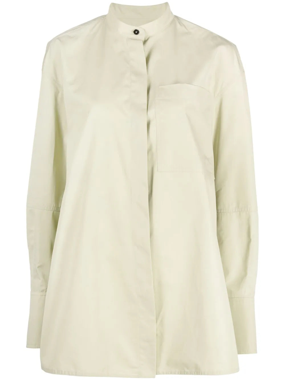 Collarless Cotton Shirt