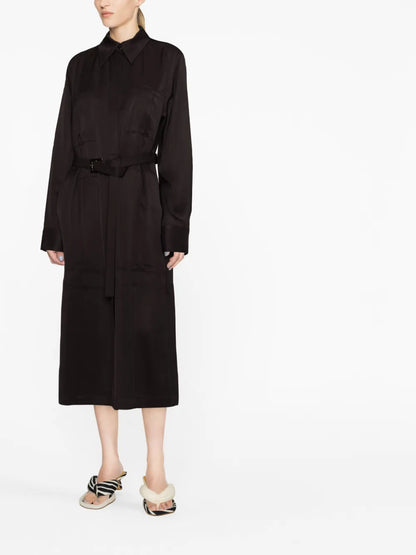 Single-Breasted Belted-Waist Coat