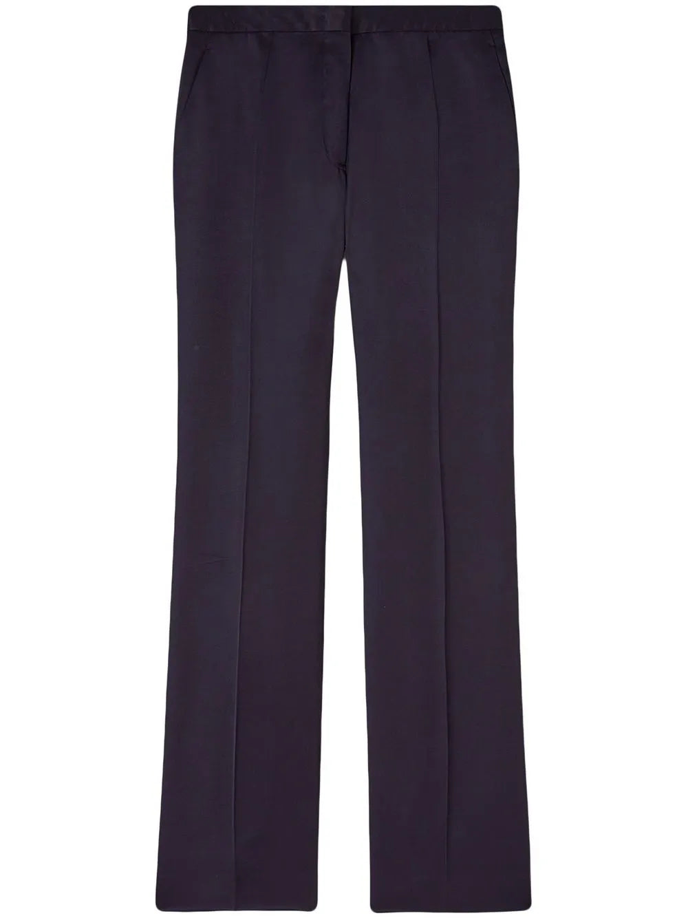 Pressed-Crease High-Waisted Trousers