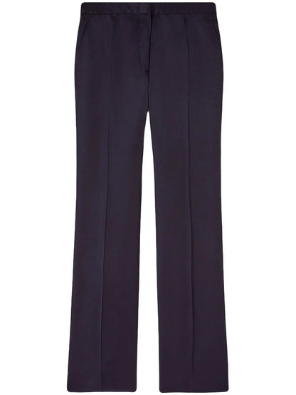 Pressed-Crease High-Waisted Trousers