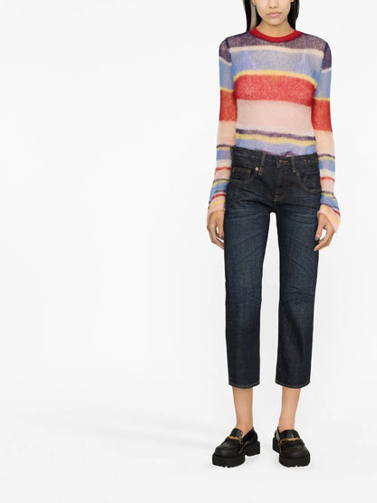Cropped-Leg Denim Jeans