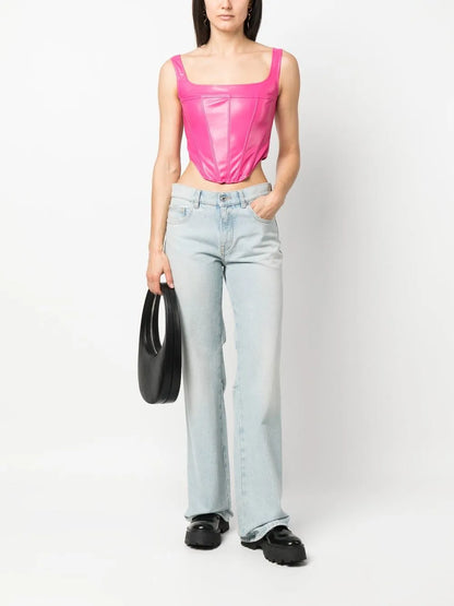 Corset-Style Cropped Top