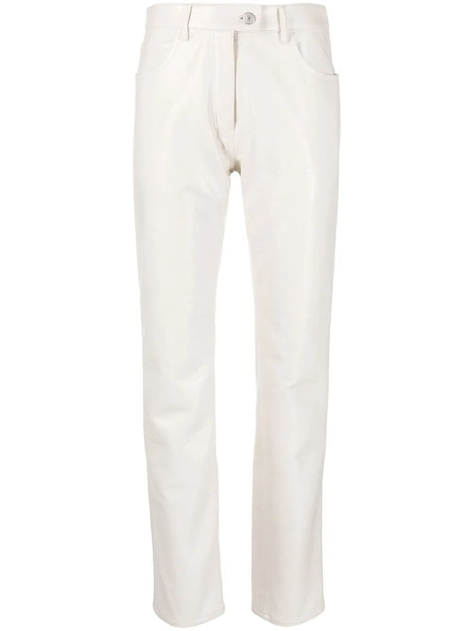 Straight-Leg Vinyl Trousers