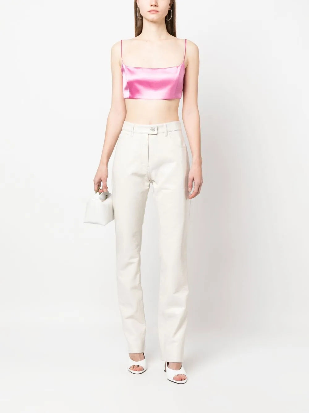 Straight-Leg Vinyl Trousers