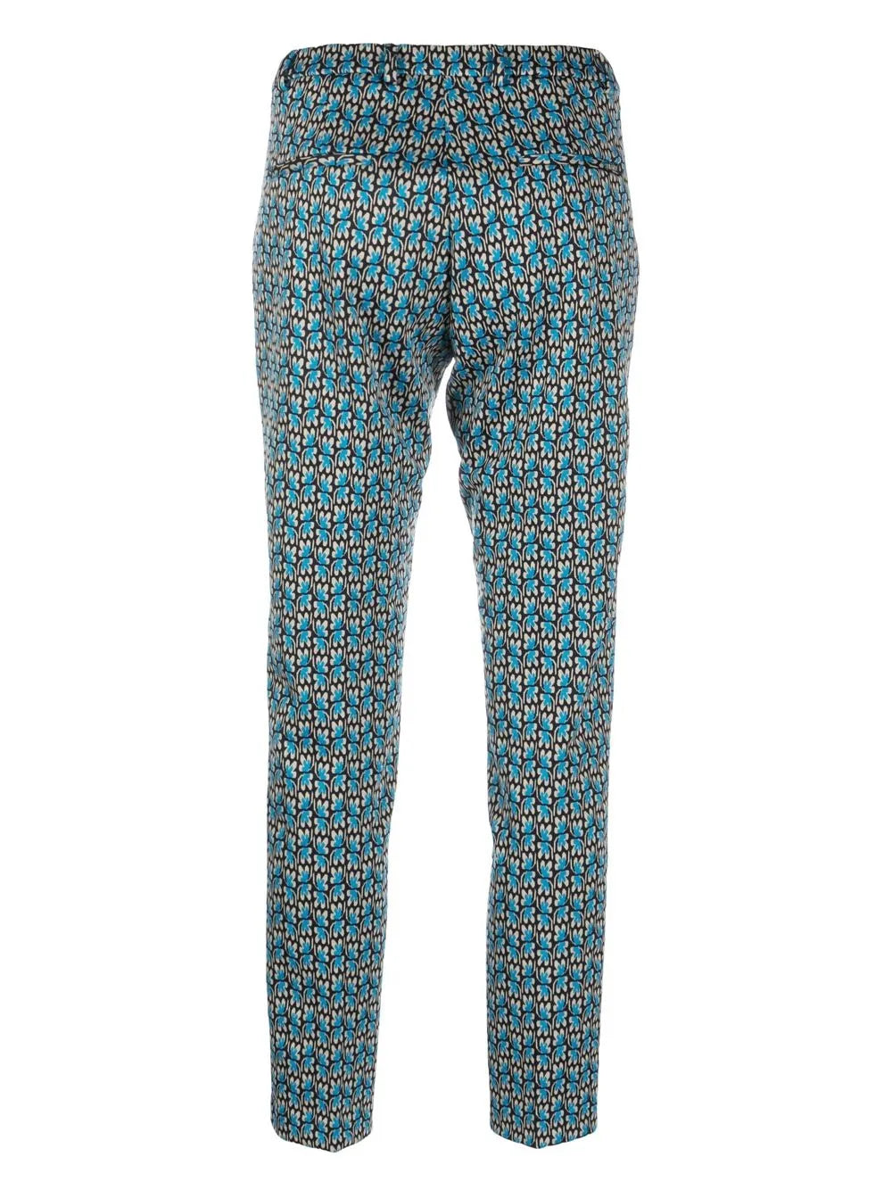 Floral-Print Slim-Cut Trousers