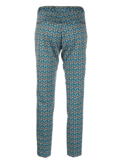 Floral-Print Slim-Cut Trousers