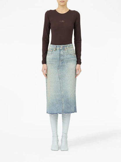 Denim Midi Skirt