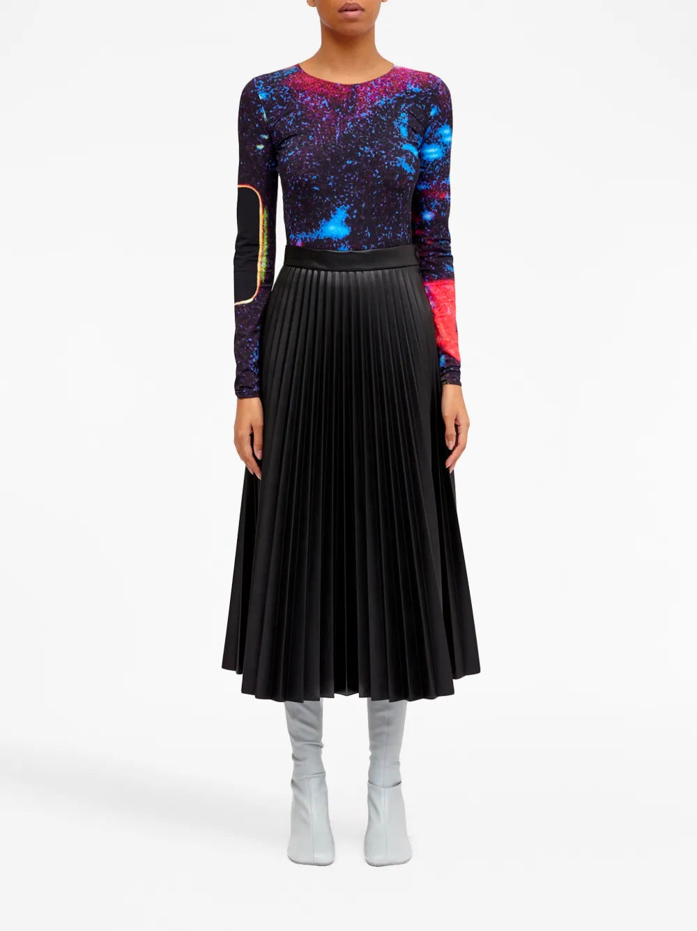 Pleated Midi Skirt