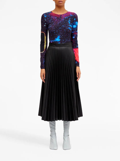 Pleated Midi Skirt