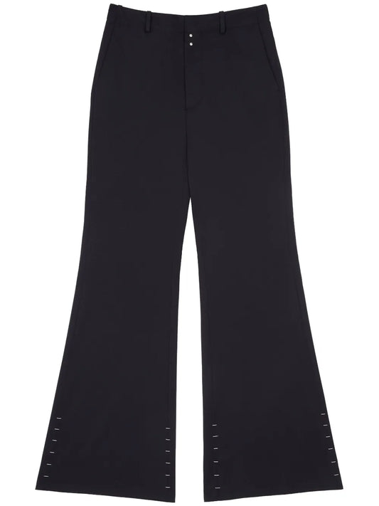 High-Waisted Flared Trousers
