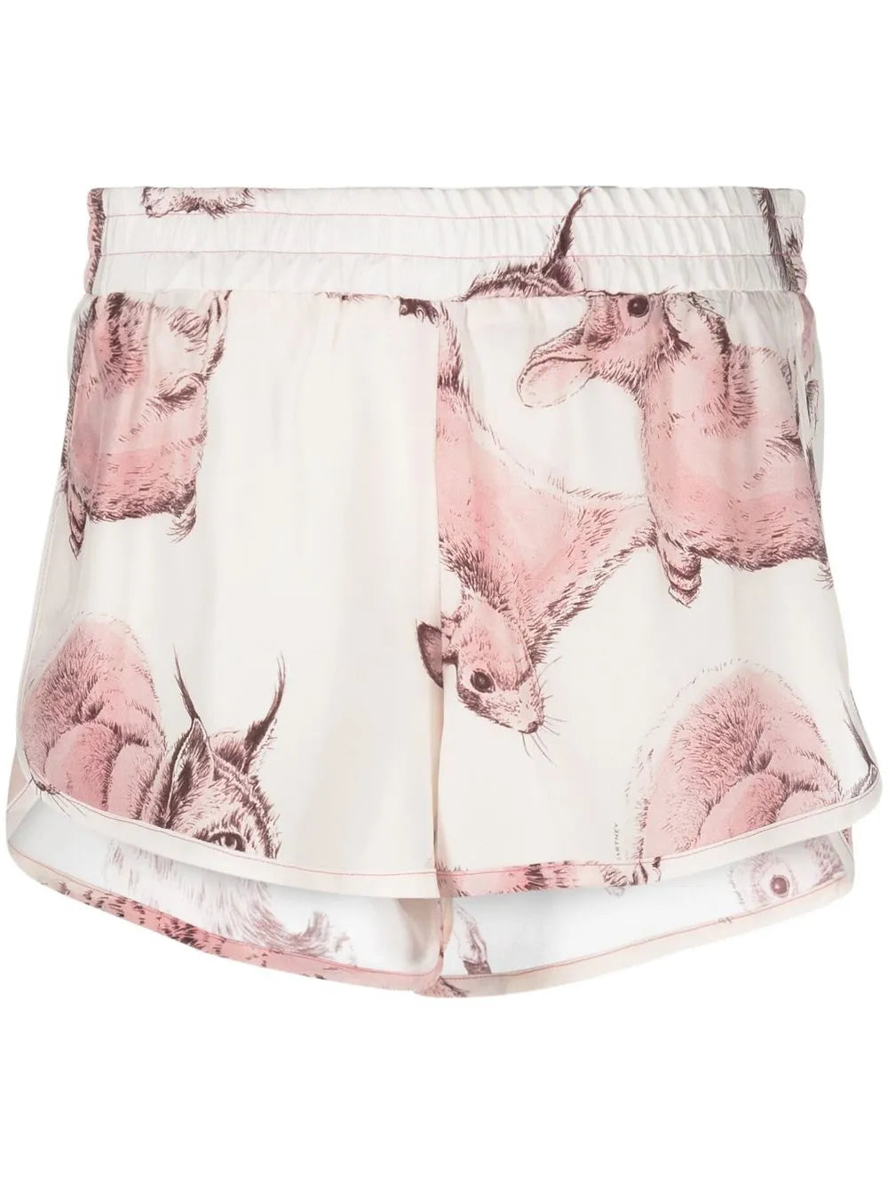 Animal-Print Silk Shorts