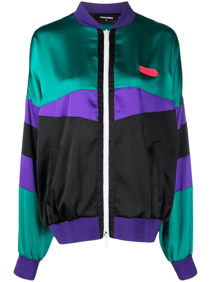 Colour-Block Bomber Jacket