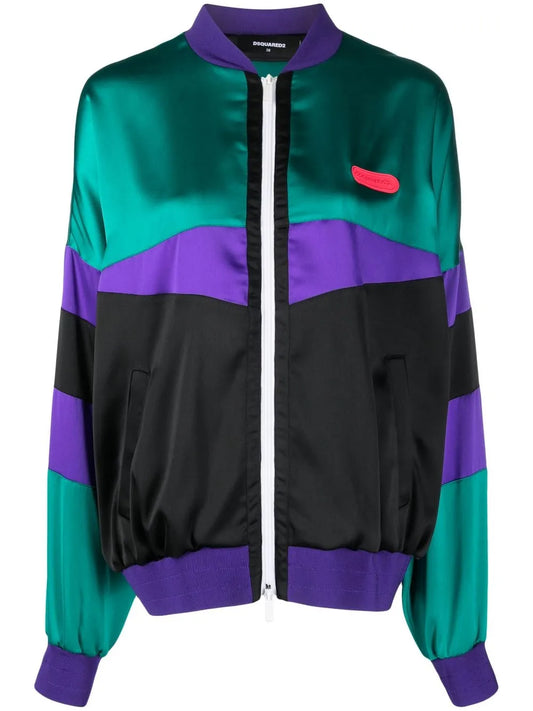 Colour-Block Bomber Jacket