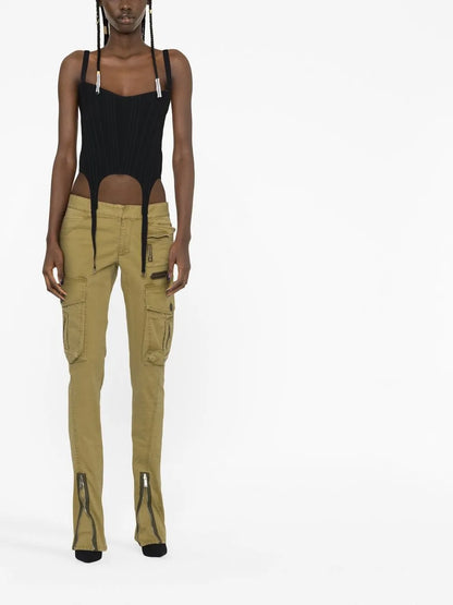 Multi-Pocket Skinny Jeans