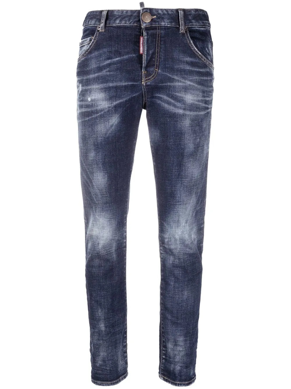 Bleached-Effect Skinny Jeans