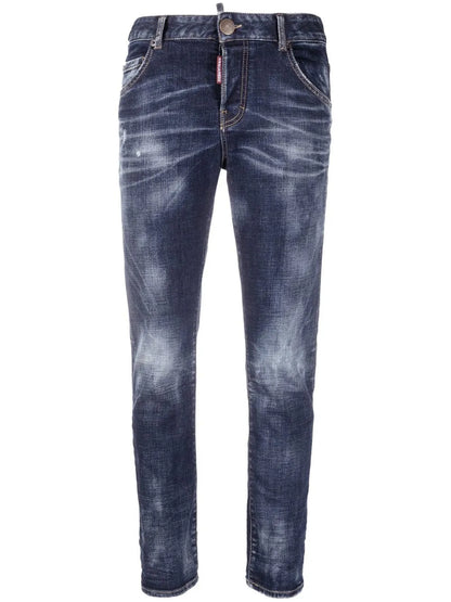 Bleached-Effect Skinny Jeans