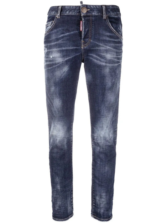 Bleached-Effect Skinny Jeans