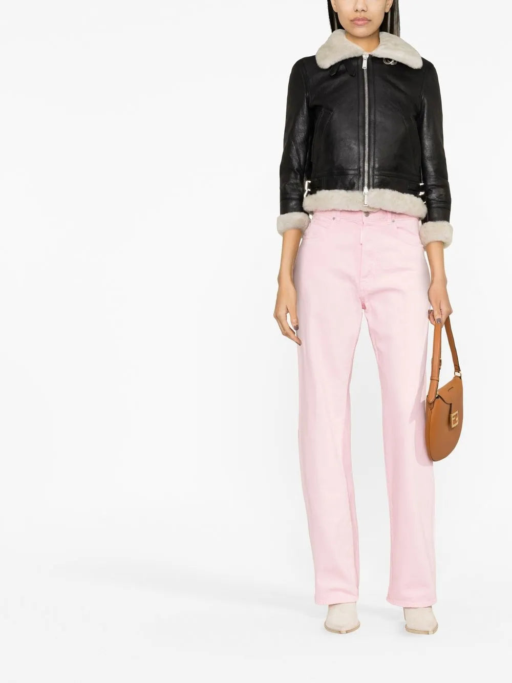 Cropped Shearling Jacket