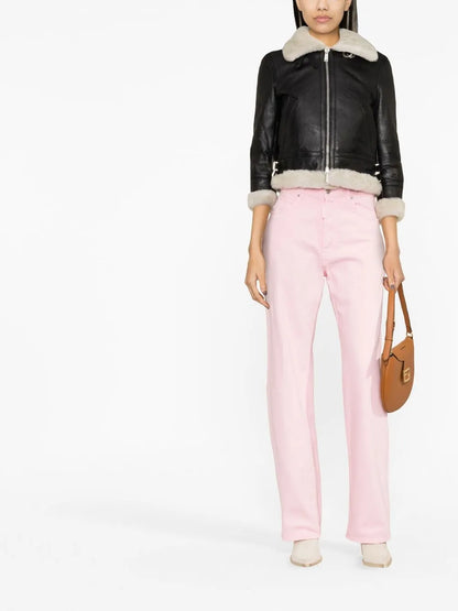Cropped Shearling Jacket