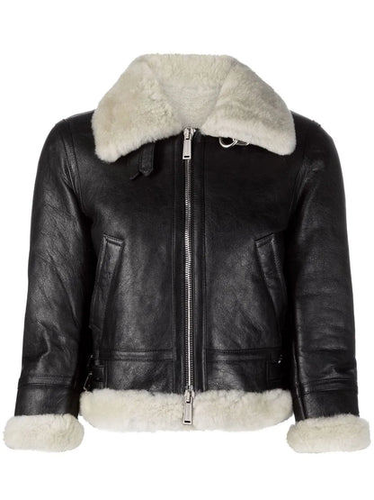 Cropped Shearling Jacket