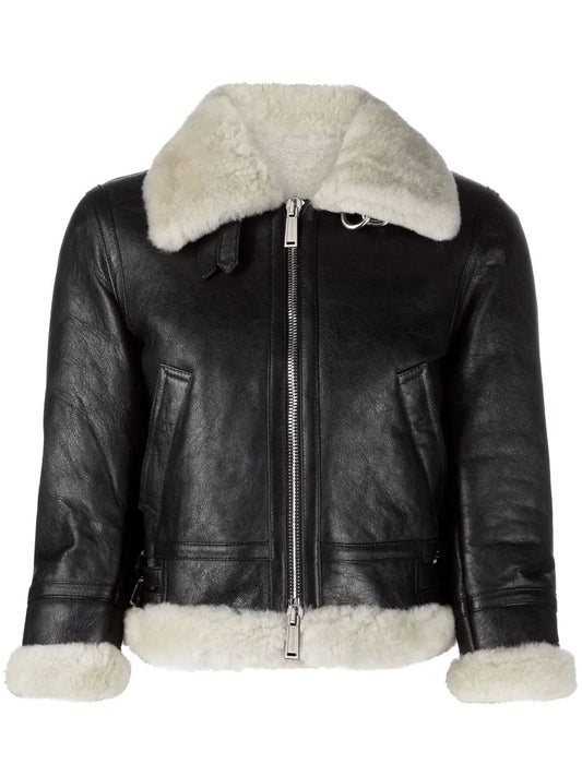 Cropped Shearling Jacket