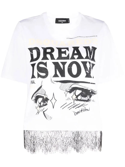 Slogan Graphic-Print T-Shirt