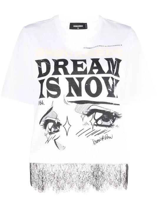 Slogan Graphic-Print T-Shirt