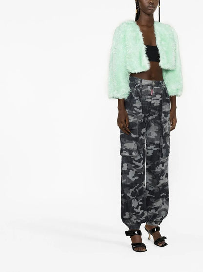 Camouflage-Print Cargo Trousers