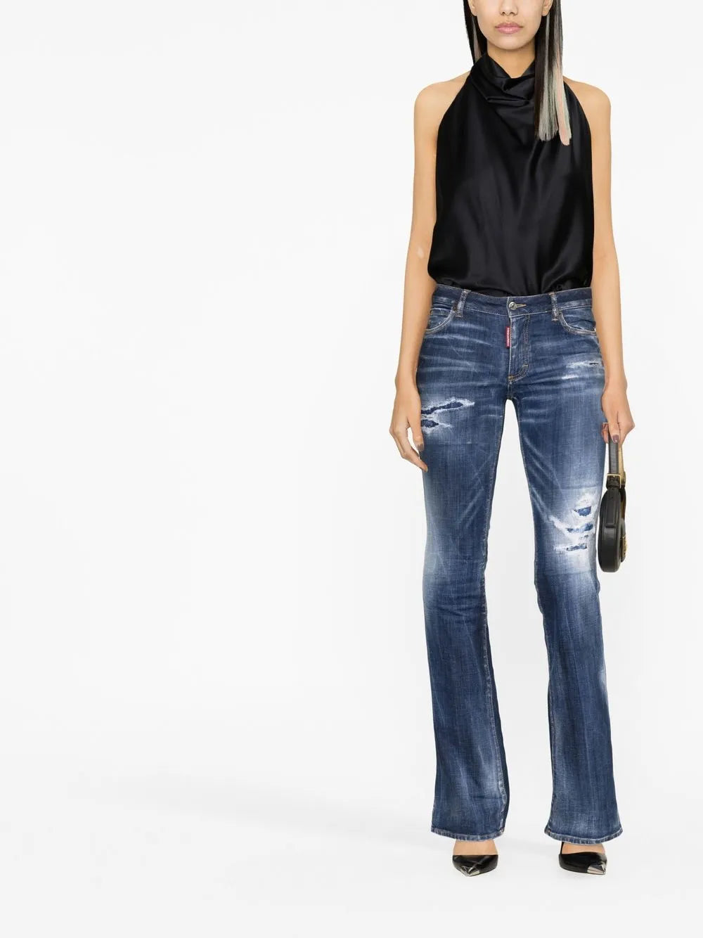 Distressed Flared Jeans