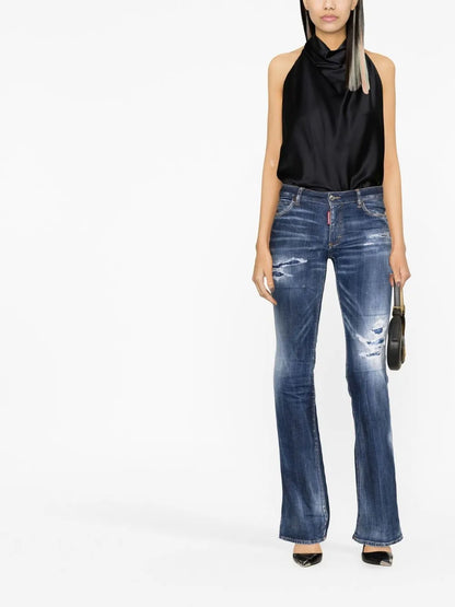 Distressed Flared Jeans