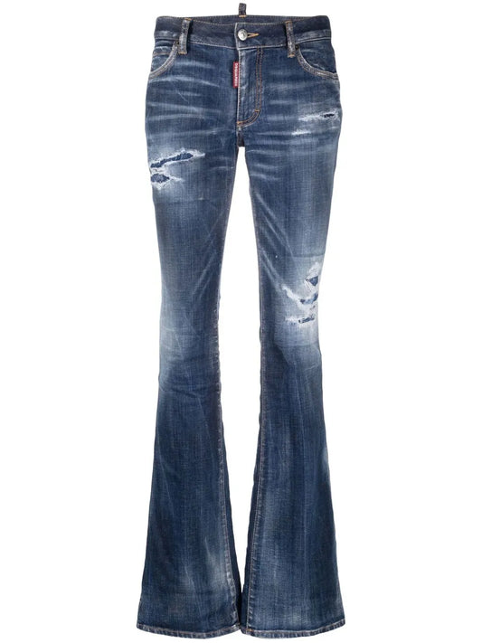 Distressed Flared Jeans
