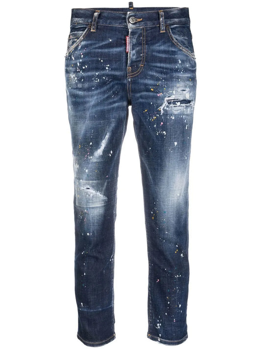 Distressed Cropped Jeans